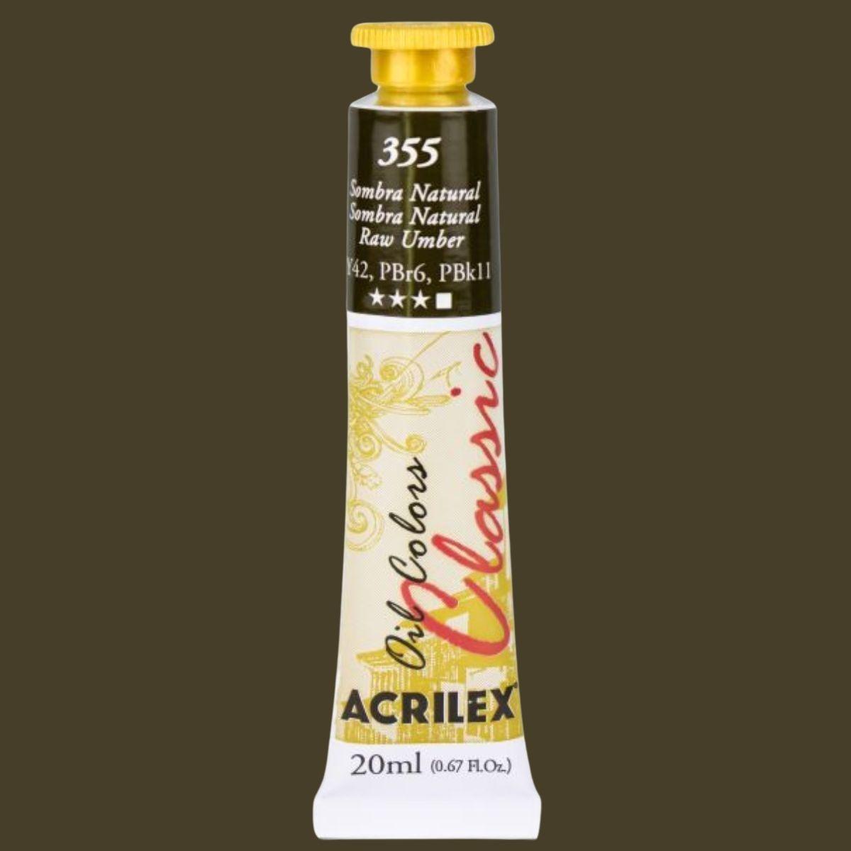 Tinta a Óleo Acrilex 20ml Oil Colors Classic - Palácio da Arte