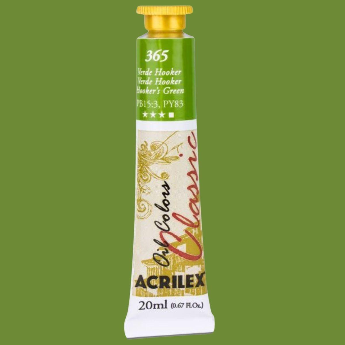 Tinta a Óleo Acrilex 20ml Oil Colors Classic - Palácio da Arte
