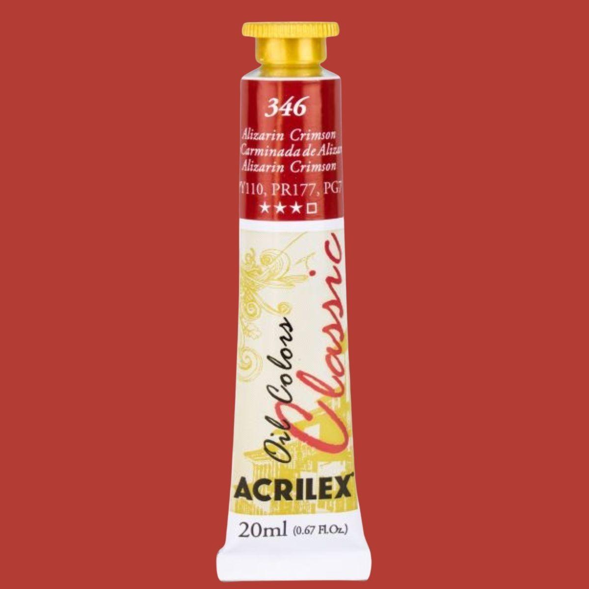Tinta a Óleo Acrilex 20ml Oil Colors Classic - Palácio da Arte