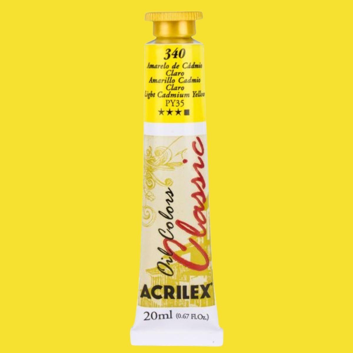 Tinta a Óleo Acrilex 20ml Oil Colors Classic - Palácio da Arte