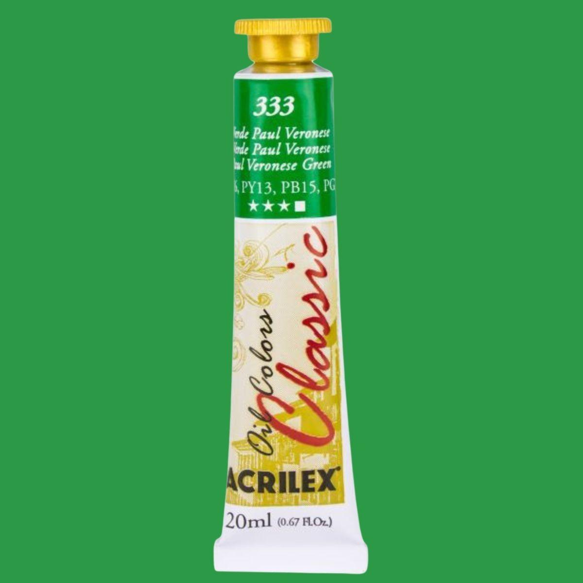 Tinta a Óleo Acrilex 20ml Oil Colors Classic - Palácio da Arte