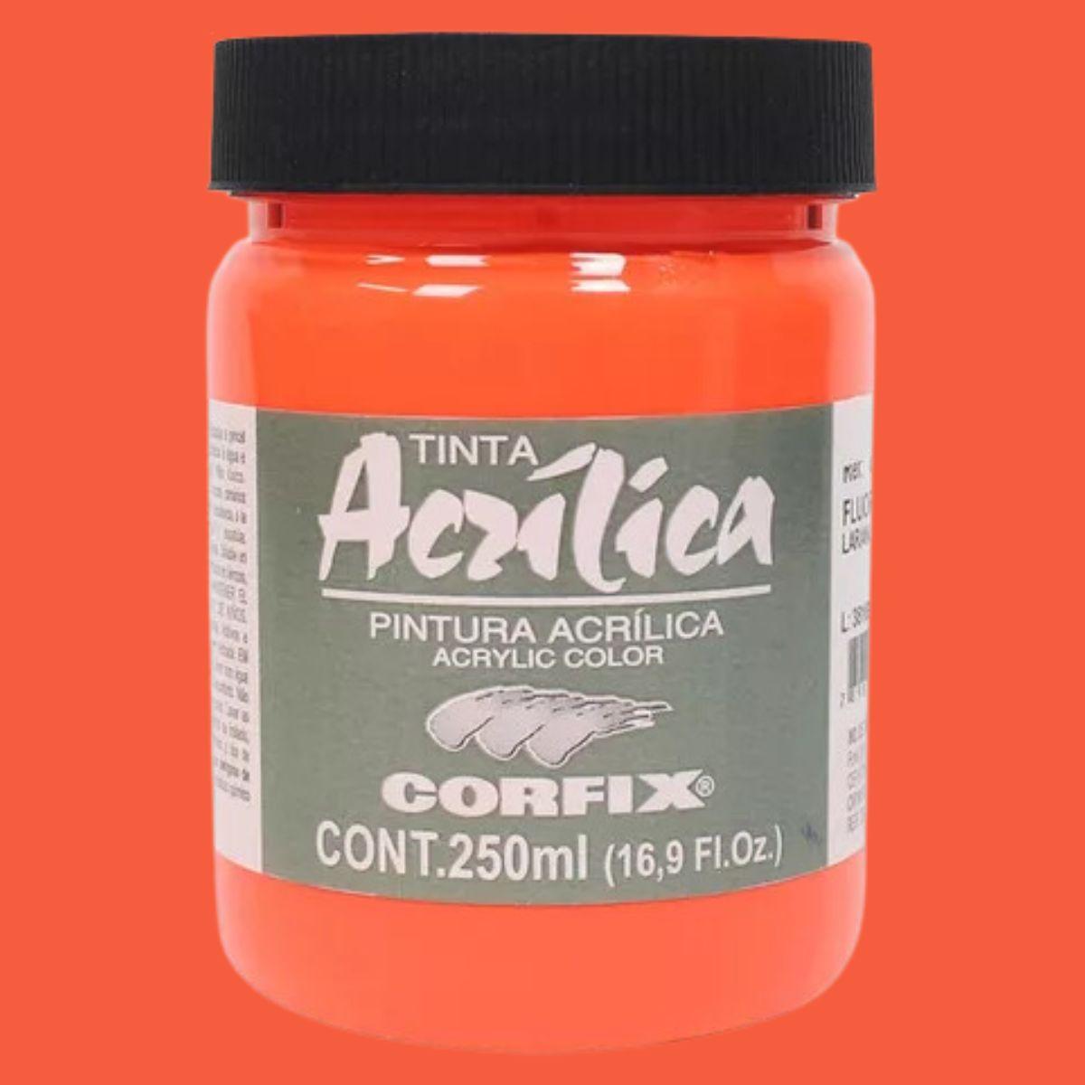 Tinta Acrílica Corfix 250ml Fluorescente - Palácio da Arte