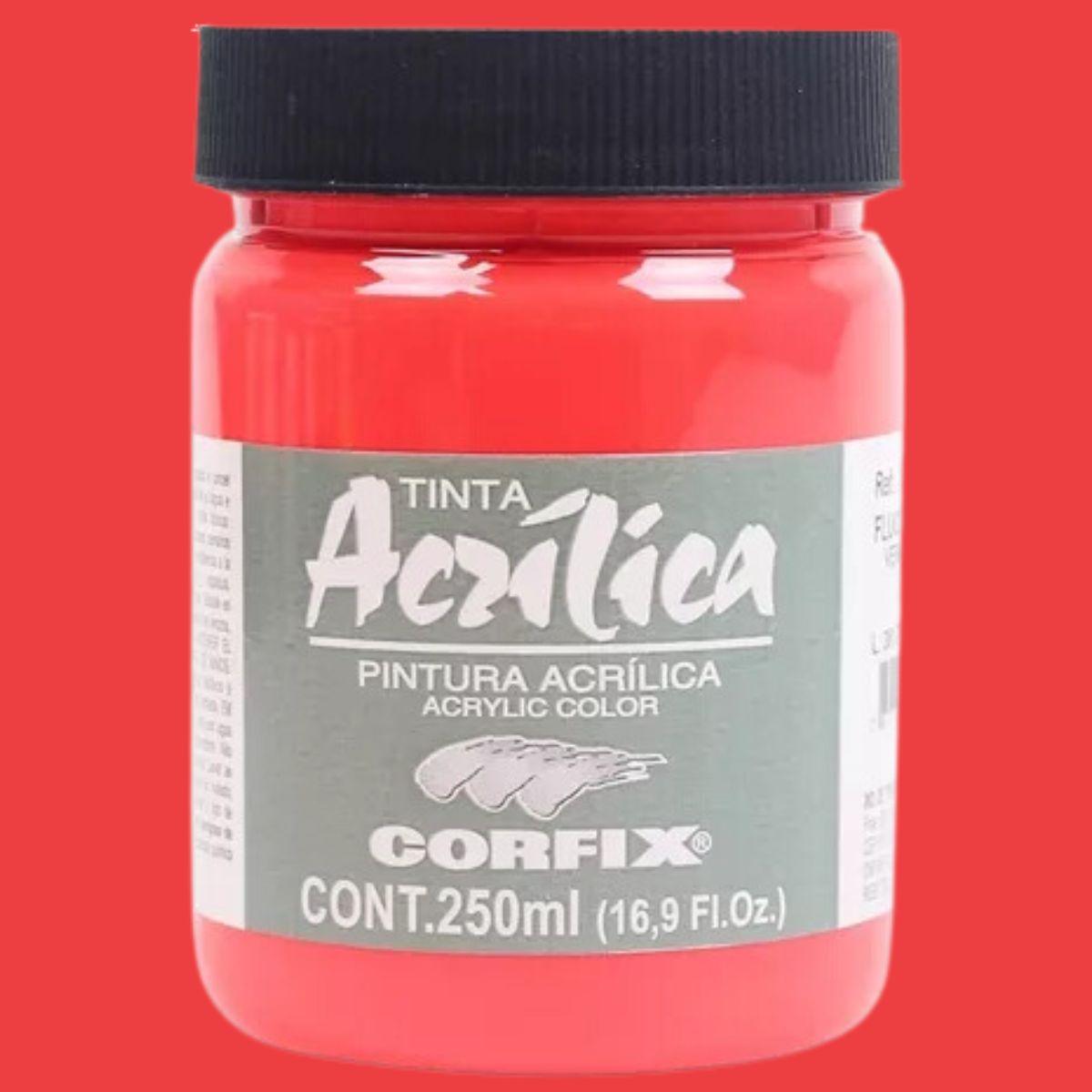 Tinta Acrílica Corfix 250ml Fluorescente - Palácio da Arte