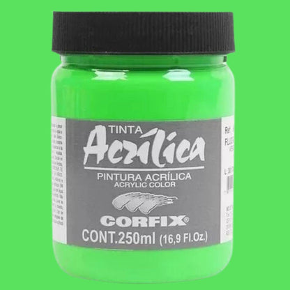 Tinta Acrílica Corfix 250ml Fluorescente - Palácio da Arte