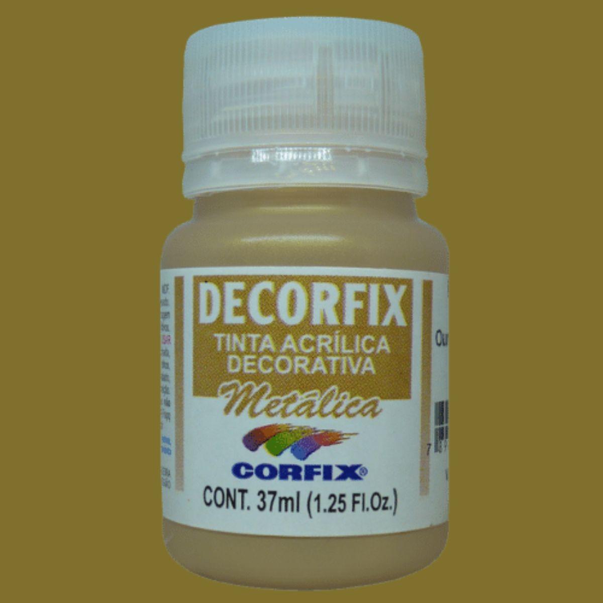 Tinta Acrílica Decorfix Corfix 37ml Metálica - Palácio da Arte