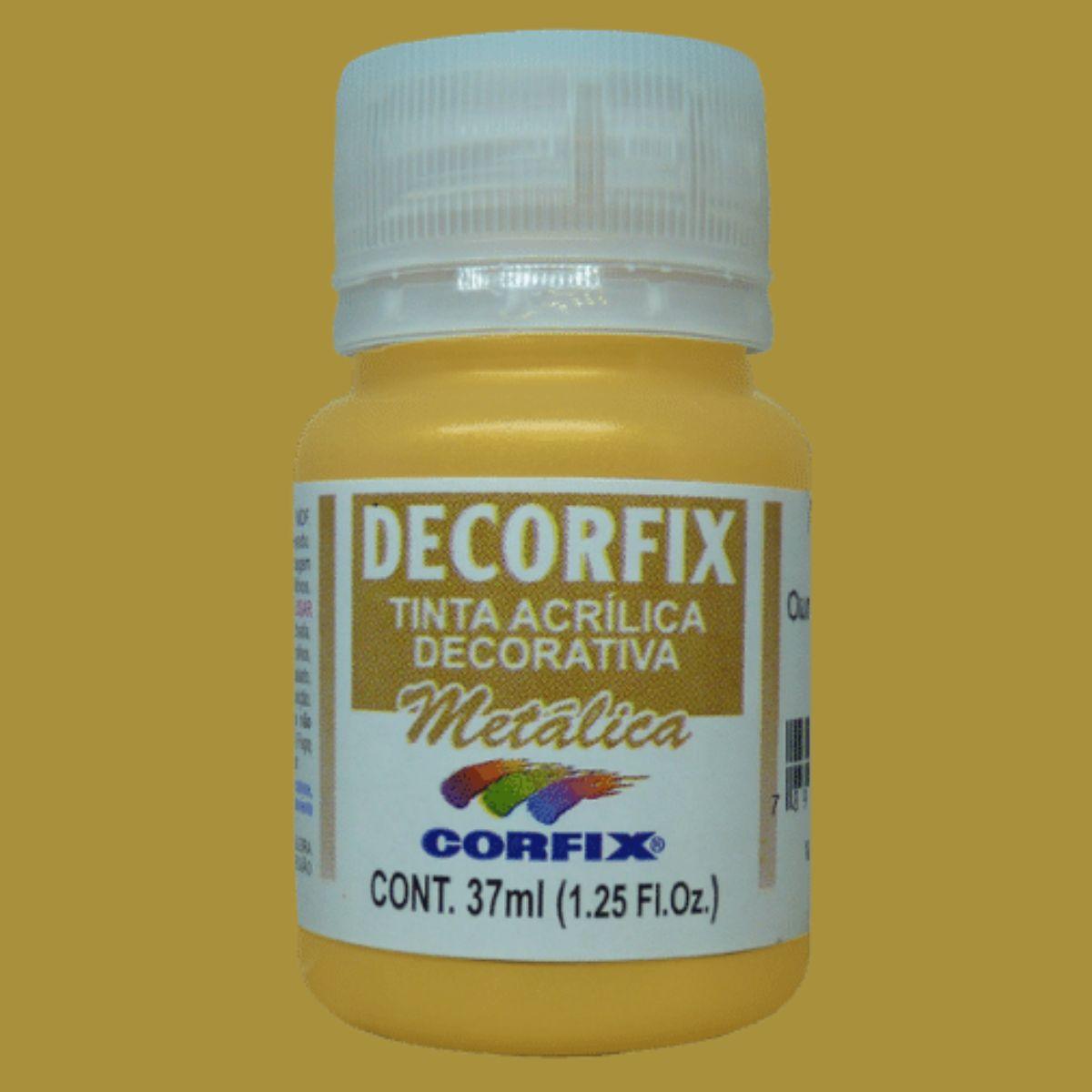 Tinta Acrílica Decorfix Corfix 37ml Metálica - Palácio da Arte