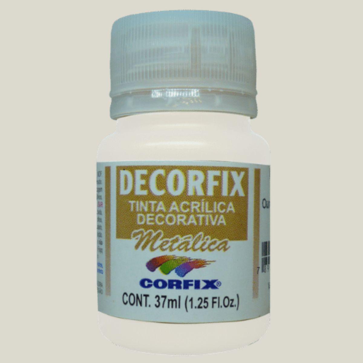 Tinta Acrílica Decorfix Corfix 37ml Metálica - Palácio da Arte