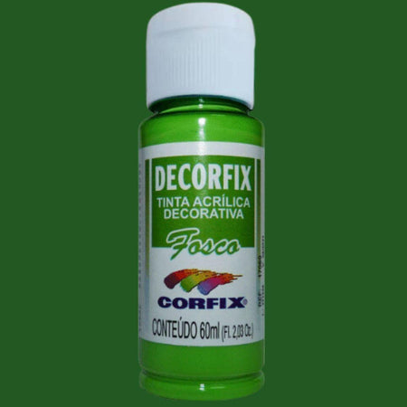 Tinta Acrílica Decorfix Corfix 60ml Fosca Tons de Verde - Palácio da Arte