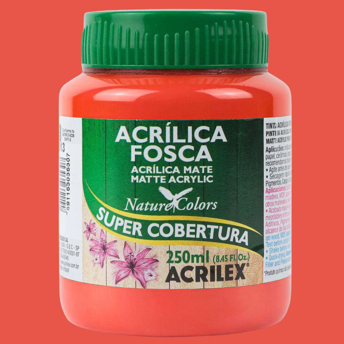 Tinta Acrílica Fosca Acrilex 250ml Nature Colors Alta Cobertura - Palácio da Arte