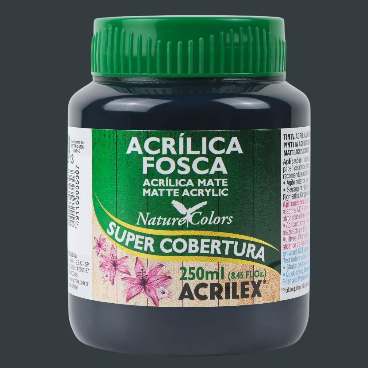 Tinta Acrílica Fosca Acrilex 250ml Nature Colors Alta Cobertura - Palácio da Arte