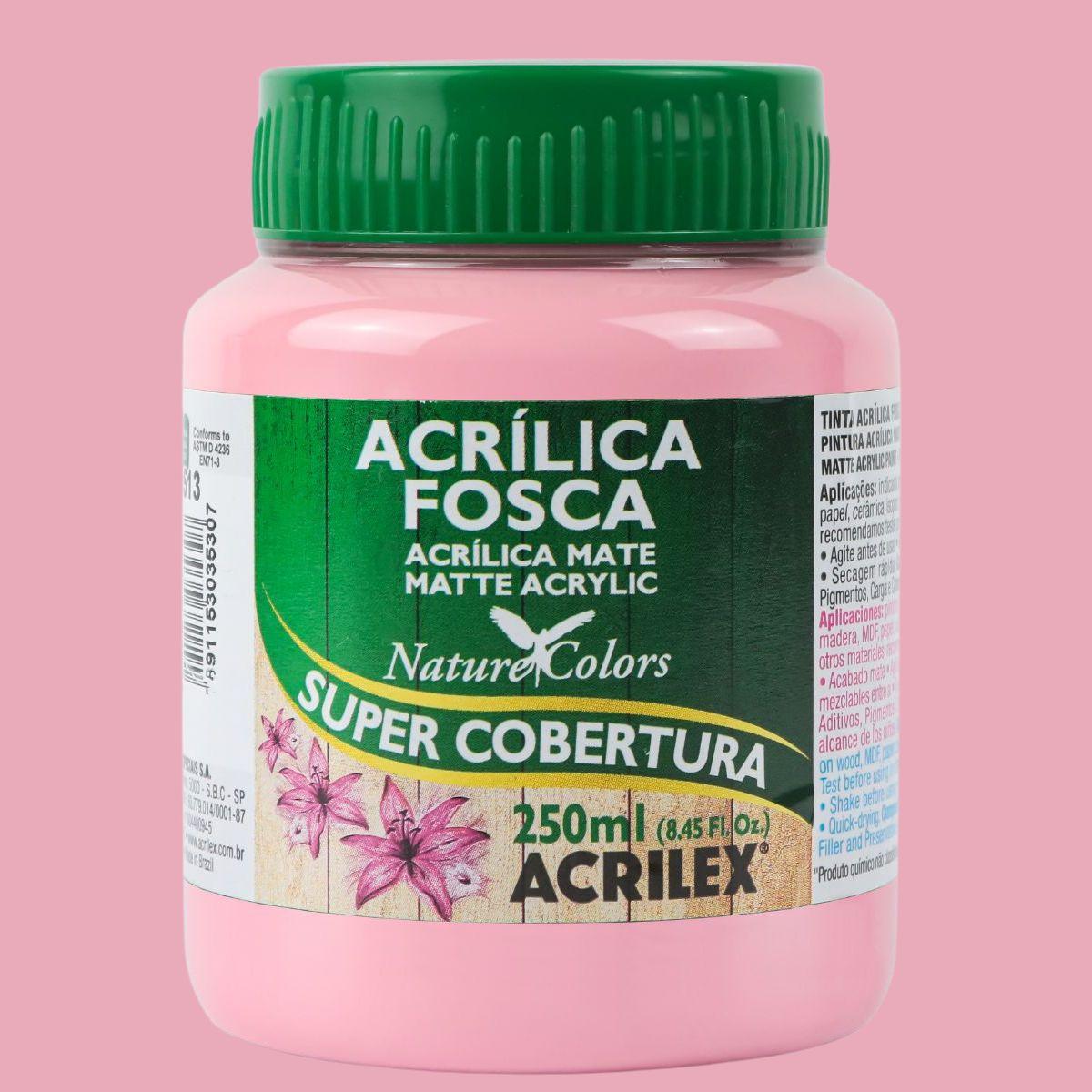 Tinta Acrílica Fosca Acrilex 250ml Nature Colors Alta Cobertura - Palácio da Arte