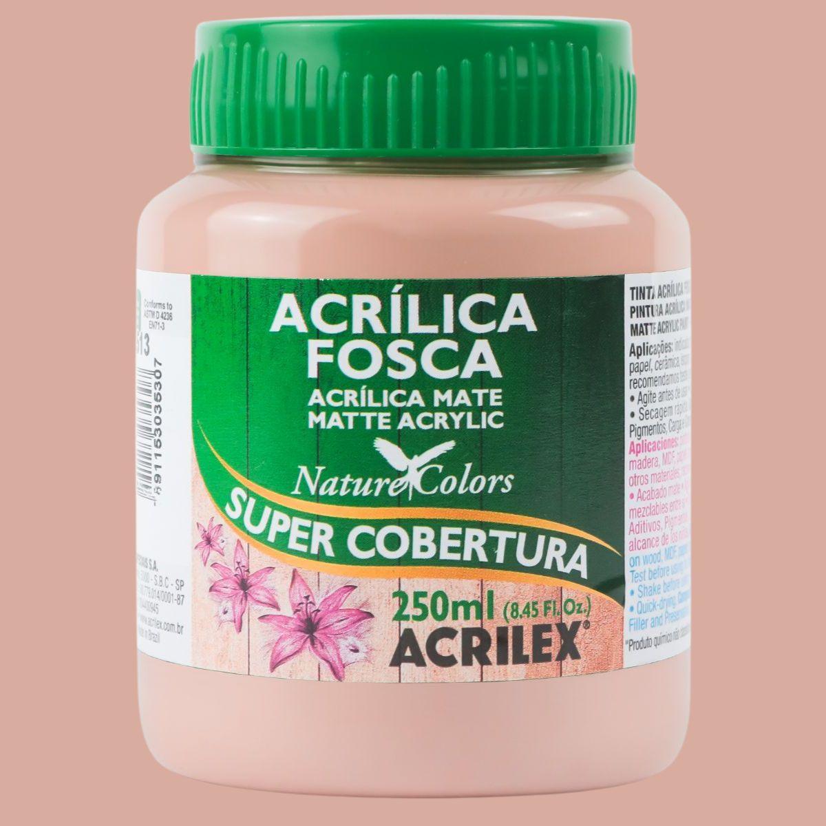 Tinta Acrílica Fosca Acrilex 250ml Nature Colors Alta Cobertura - Palácio da Arte