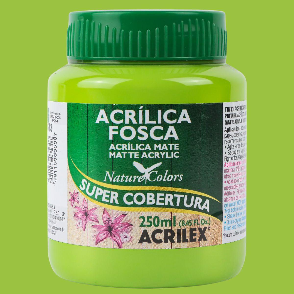 Tinta Acrílica Fosca Acrilex 250ml Nature Colors Alta Cobertura - Palácio da Arte