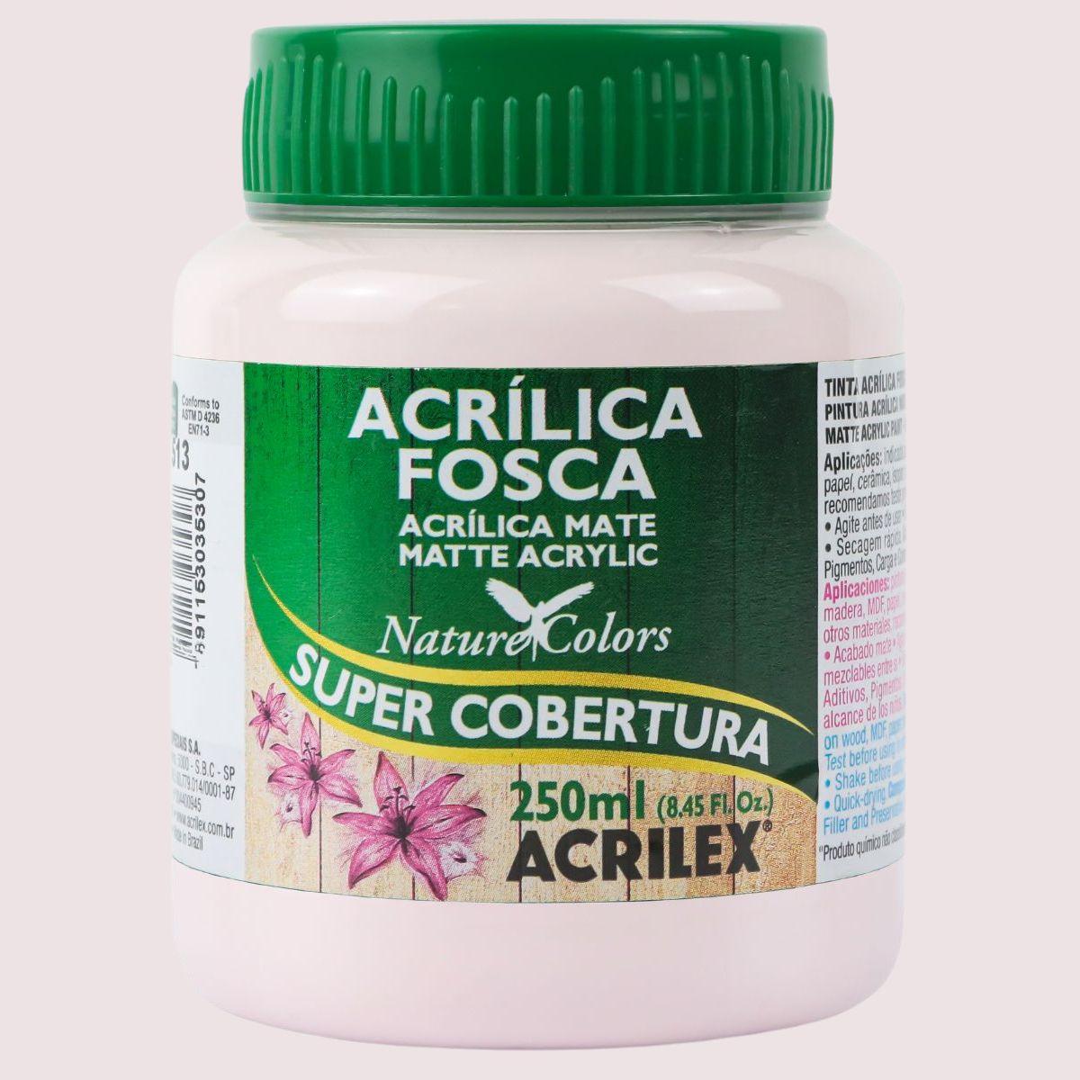 Tinta Acrílica Fosca Acrilex 250ml Nature Colors Alta Cobertura - Palácio da Arte