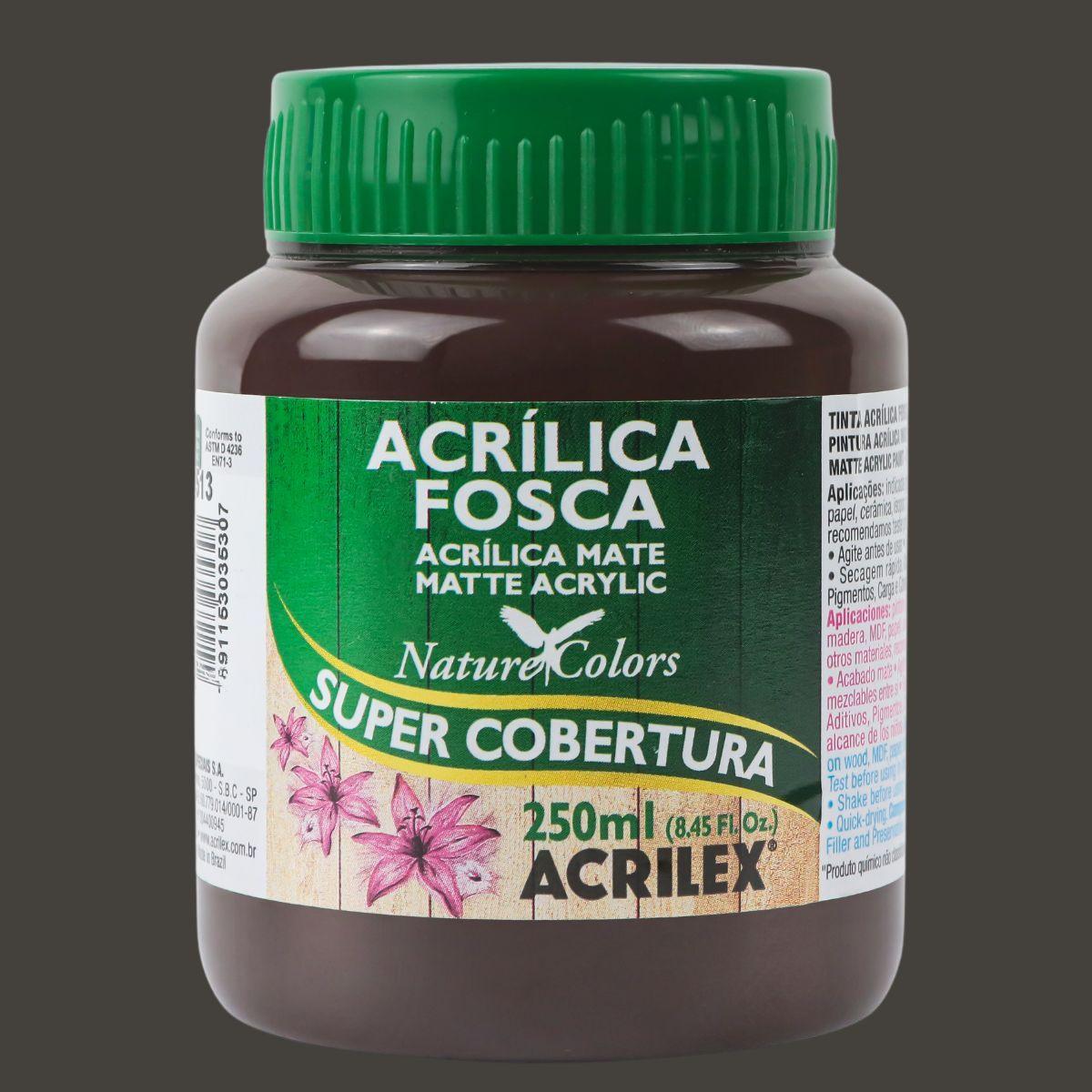 Tinta Acrílica Fosca Acrilex 250ml Nature Colors Alta Cobertura - Palácio da Arte