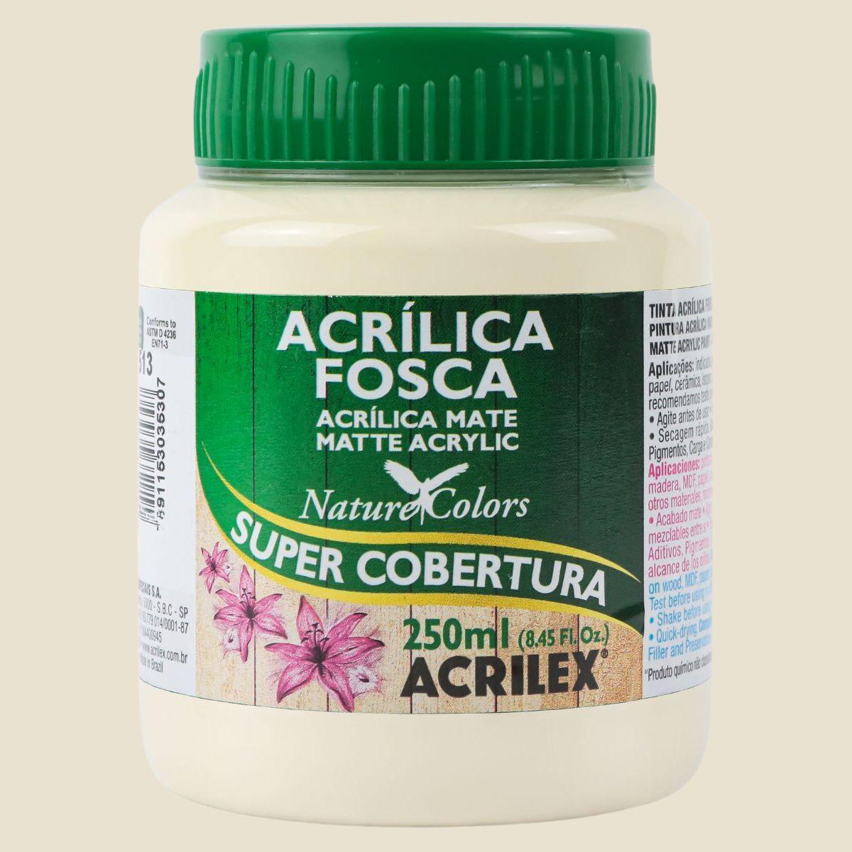 Tinta Acrílica Fosca Acrilex 250ml Nature Colors Alta Cobertura - Palácio da Arte