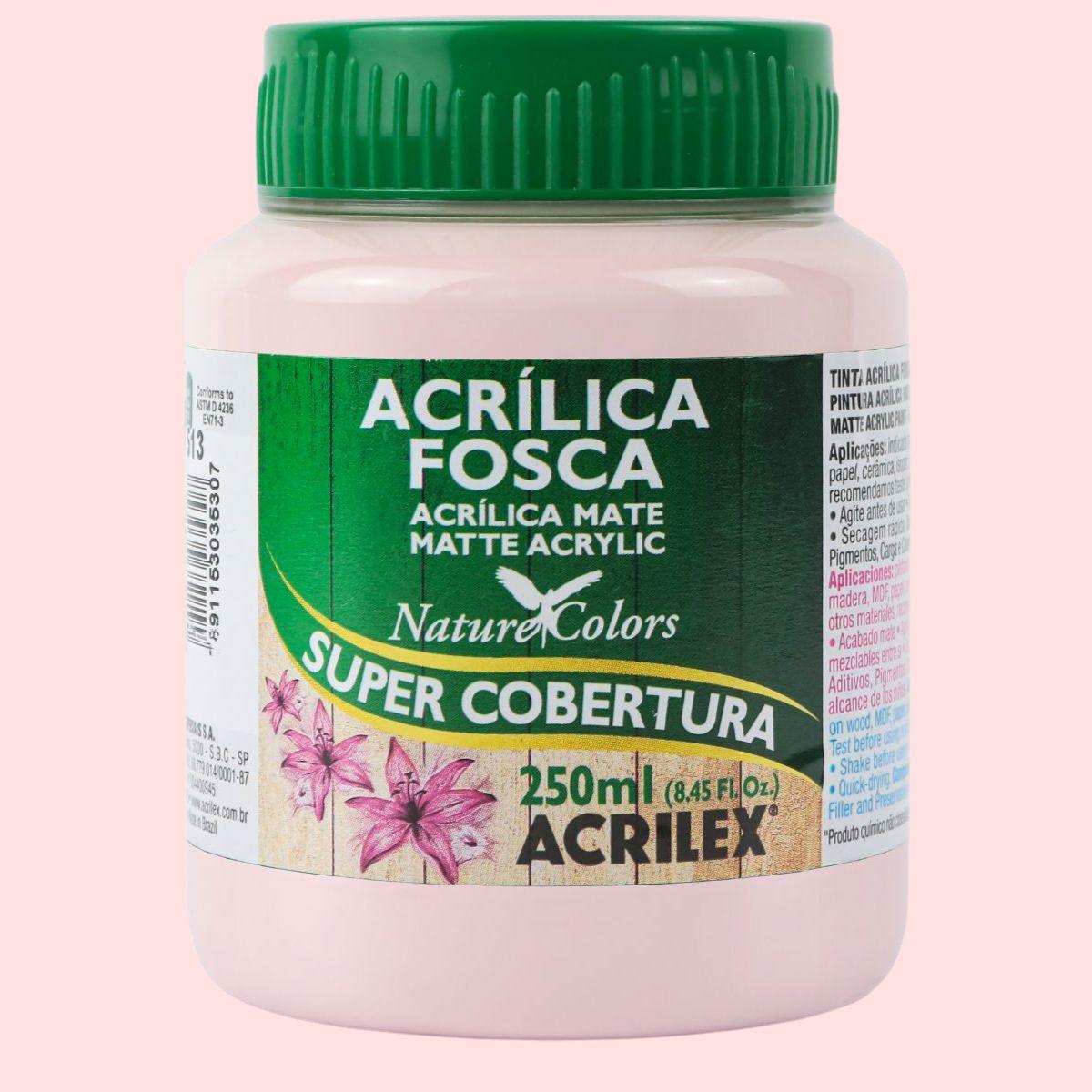 Tinta Acrílica Fosca Acrilex 250ml Nature Colors Alta Cobertura - Palácio da Arte