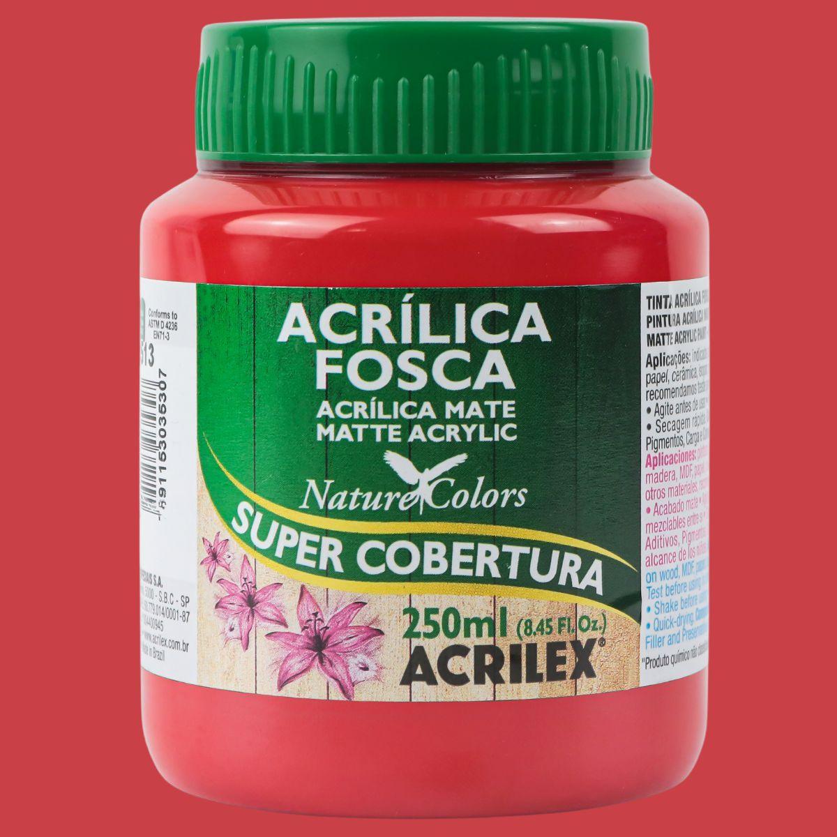 Tinta Acrílica Fosca Acrilex 250ml Nature Colors Alta Cobertura - Palácio da Arte