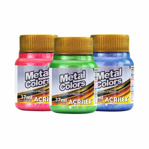 Tinta Acrílica Metálica Acrilex 37ml Metal Colors - Palácio da Arte