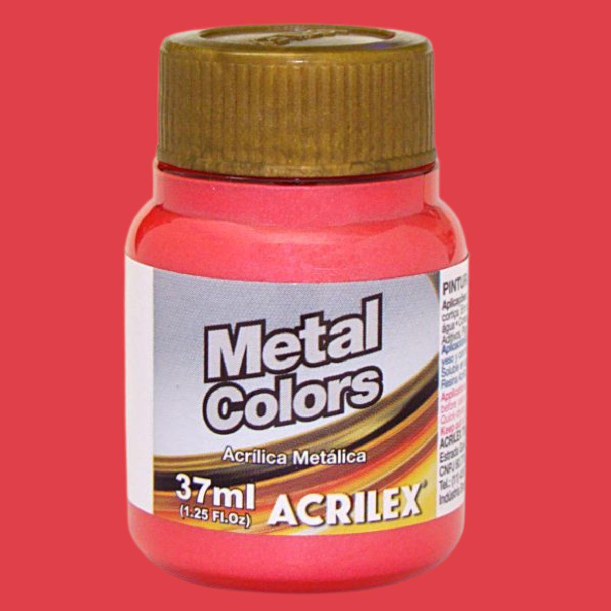 Tinta Acrílica Metálica Acrilex 37ml Metal Colors - Palácio da Arte