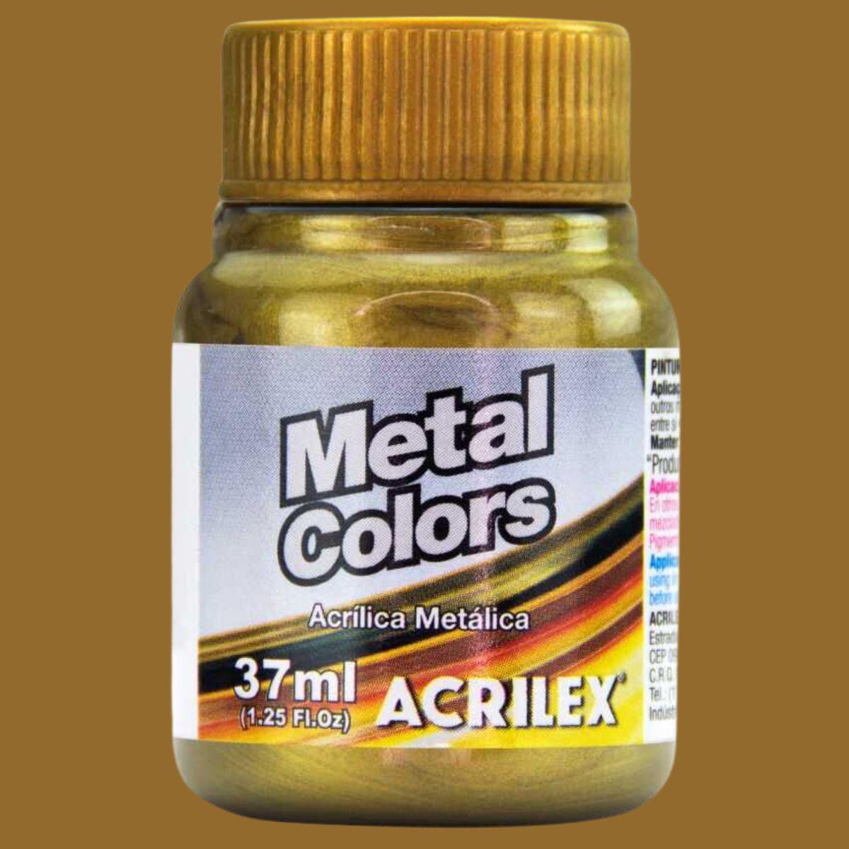 Tinta Acrílica Metálica Acrilex 37ml Metal Colors - Palácio da Arte