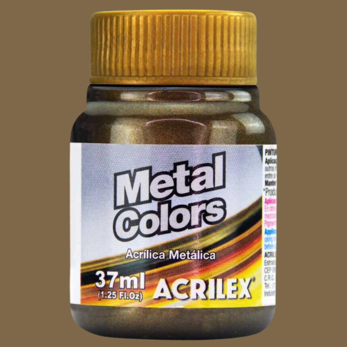 Tinta Acrílica Metálica Acrilex 37ml Metal Colors - Palácio da Arte