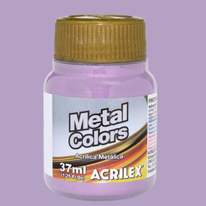 Tinta Acrílica Metálica Acrilex 37ml Metal Colors - Palácio da Arte