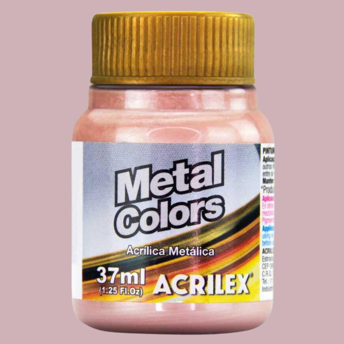 Tinta Acrílica Metálica Acrilex 37ml Metal Colors - Palácio da Arte