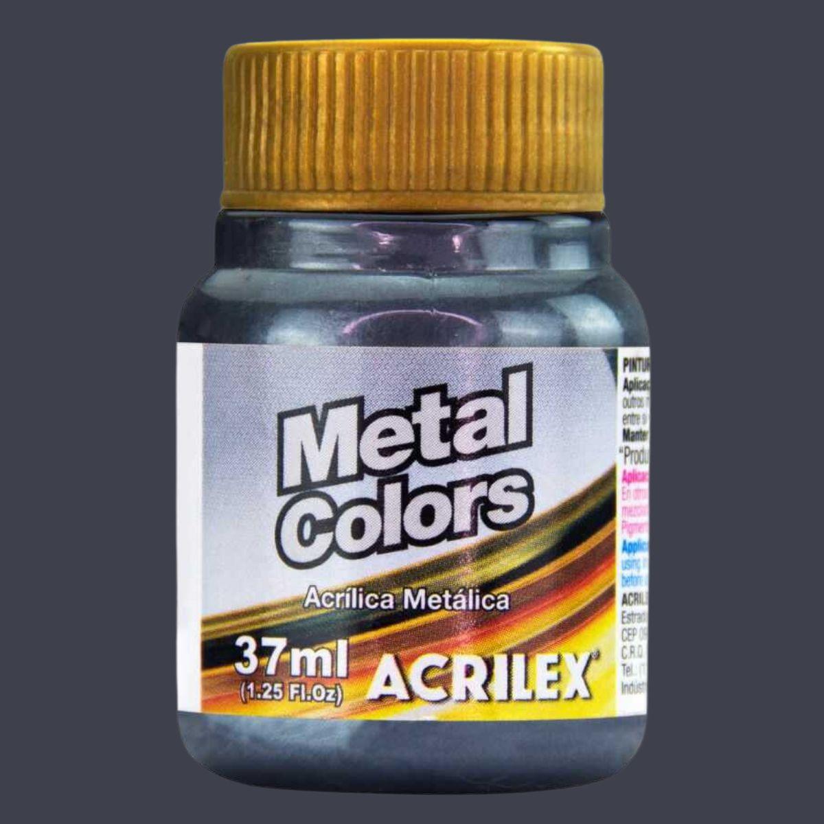 Tinta Acrílica Metálica Acrilex 37ml Metal Colors - Palácio da Arte