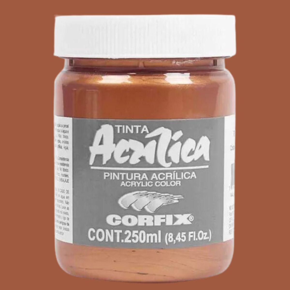 Tinta Acrílica Metálica Corfix 250ml - Palácio da Arte