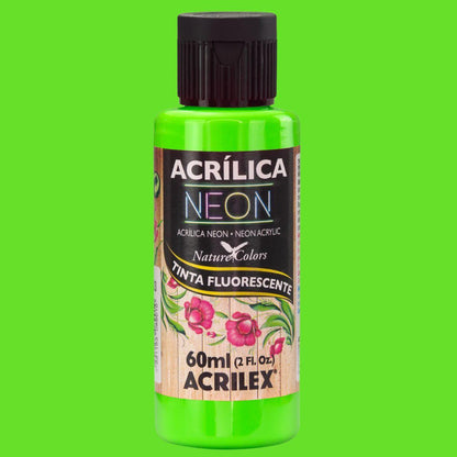 Tinta Acrílica Neon Acrilex 60ml Nature Colors Tinta Fluorescente - Palácio da Arte