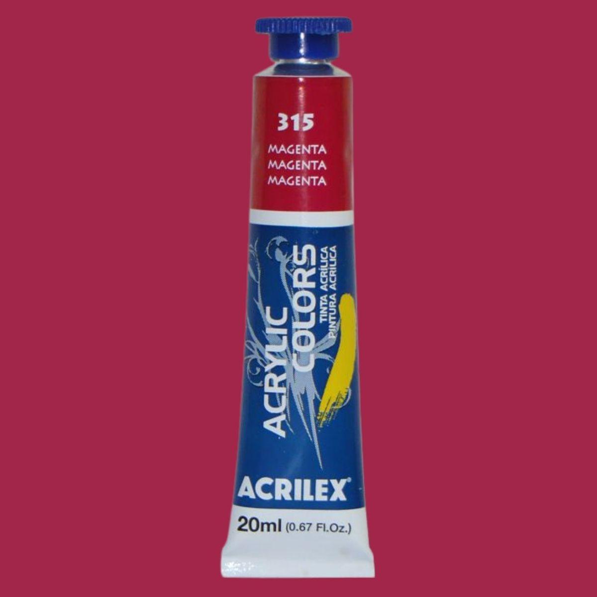 Tinta Acrylic Colors Acrilex 20ml Tinta Acrílica para Telas - Palácio da Arte
