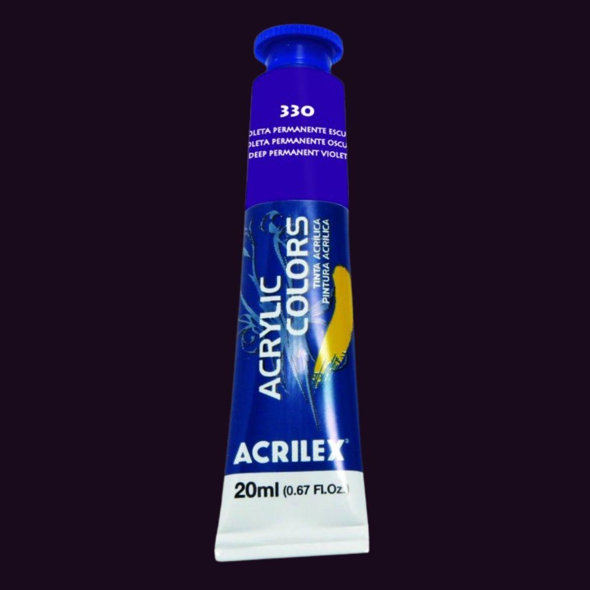 Tinta Acrylic Colors Acrilex 20ml Tinta Acrílica para Telas - Palácio da Arte