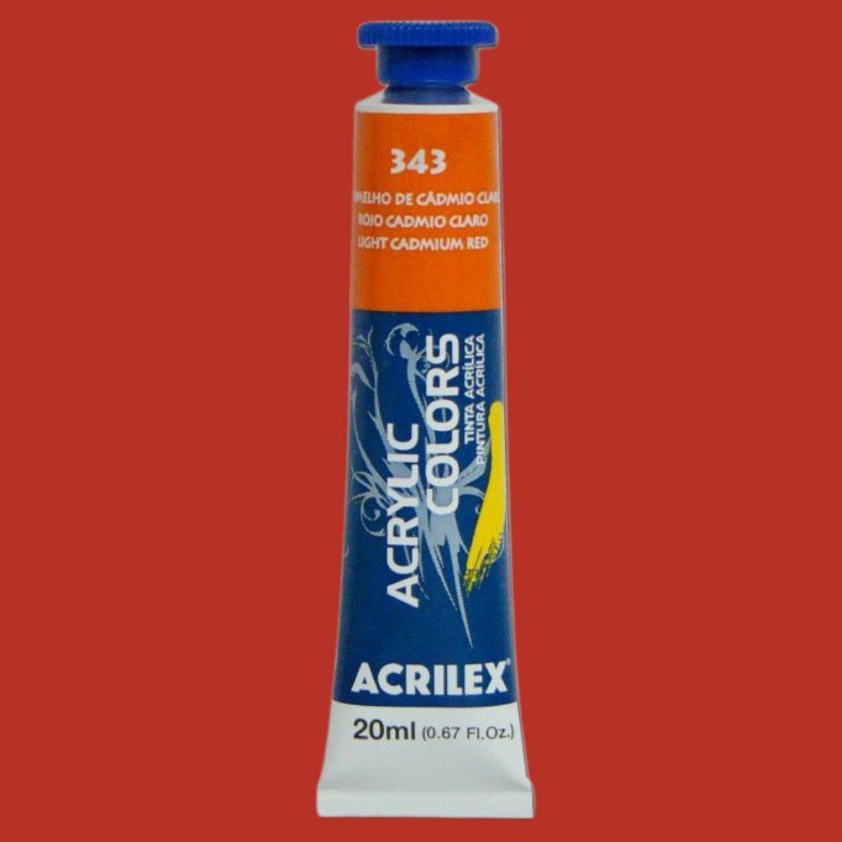 Tinta Acrylic Colors Acrilex 20ml Tinta Acrílica para Telas - Palácio da Arte