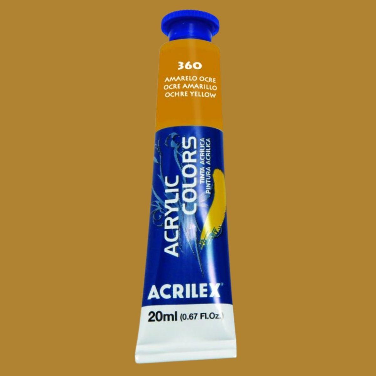 Tinta Acrylic Colors Acrilex 20ml Tinta Acrílica para Telas - Palácio da Arte