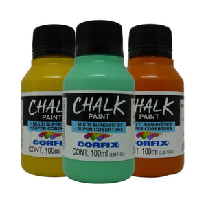 Tinta Chalk Paint Corfix 100ml Acrílico Fosco - Palácio da Arte