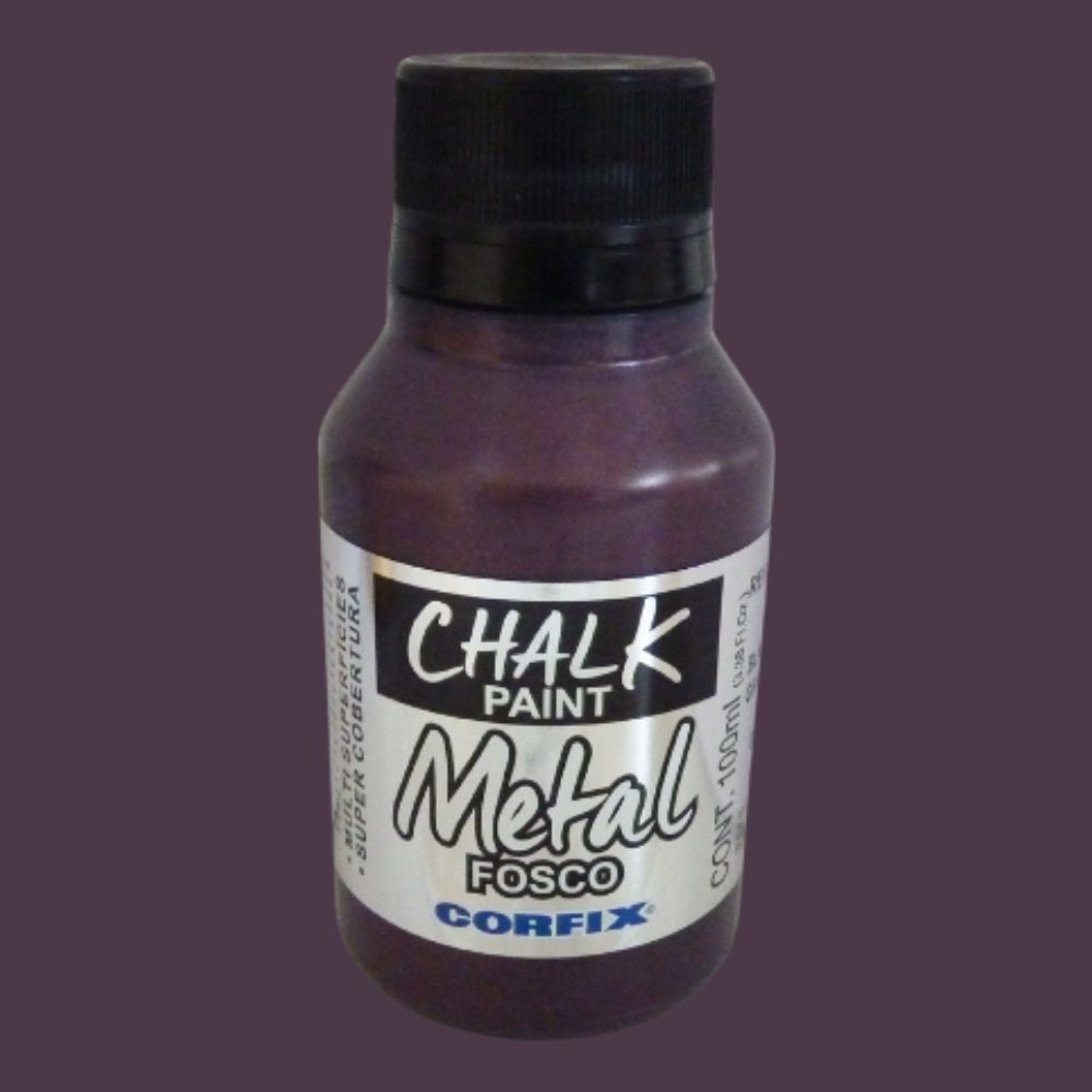 Tinta Chalk Paint Corfix 100ml Metal Fosco - Palácio da Arte
