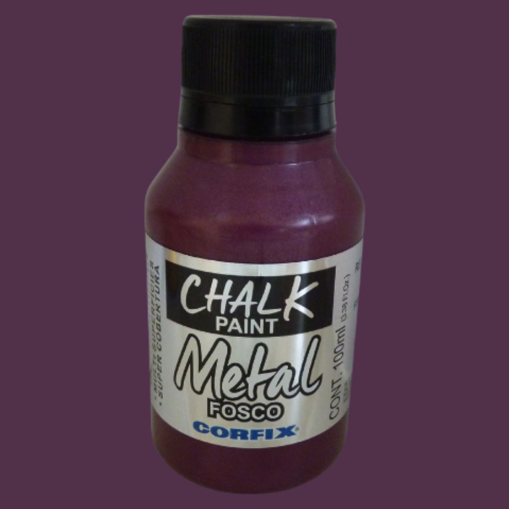 Tinta Chalk Paint Corfix 100ml Metal Fosco - Palácio da Arte