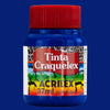 Tinta Craquelex Acrilex 37ml com efeito Craquelado - 501 Azul Turquesa