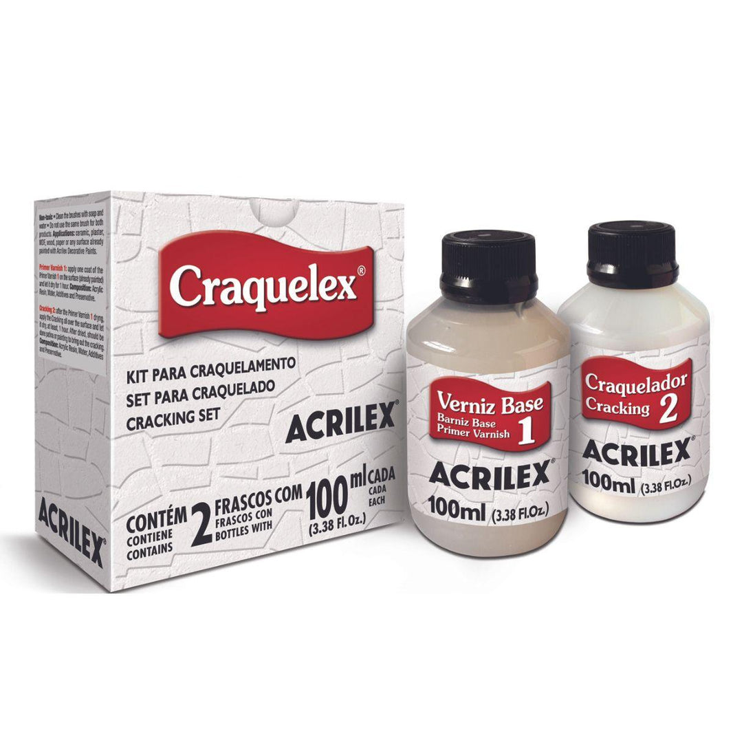 Tinta Craquelex Color Acrilex 2 Potes 100ml Incolor - Palácio da Arte