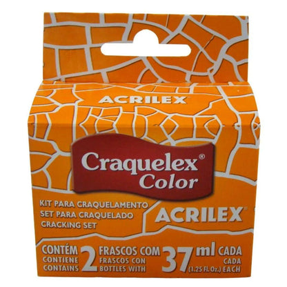 Tinta Craquelex Color Acrilex Kit com 1 Verniz Base e 1 Verniz Craquelador - Palácio da Arte