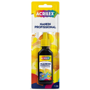 Tinta Nankin Acrilex 20ml - Preto - Palácio da Arte