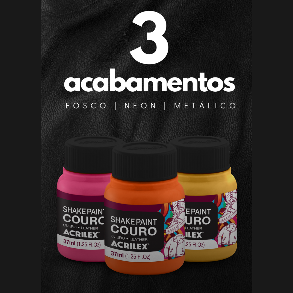 Tinta para Couro Acrilex 37ml Shake Paint - Palácio da Arte
