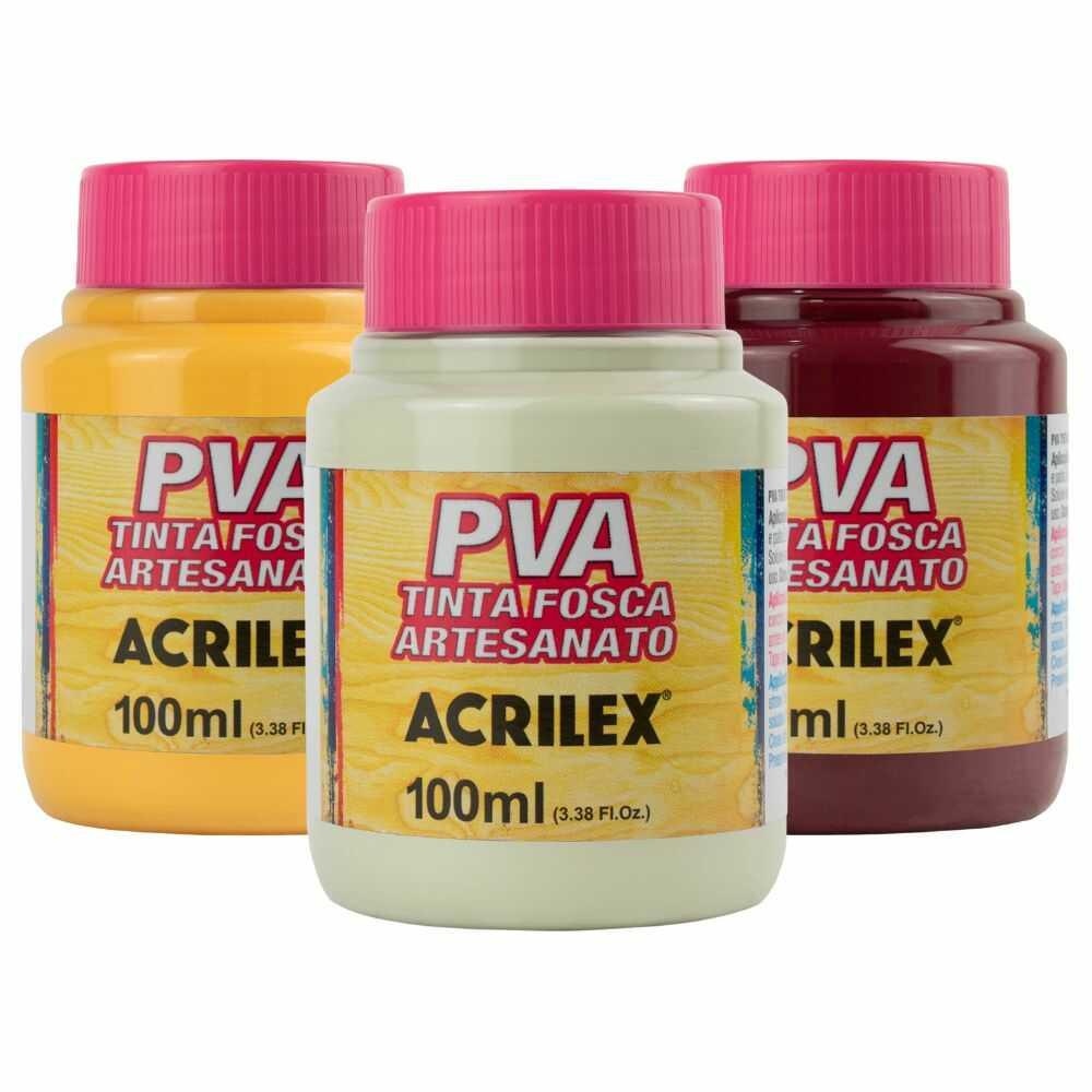 Tinta PVA Acrilex 100ml Fosca Artesanato - Palácio da Arte