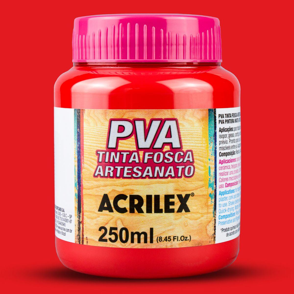 Tinta PVA Acrilex 250ml Artesanato Fosca - Palácio da Arte
