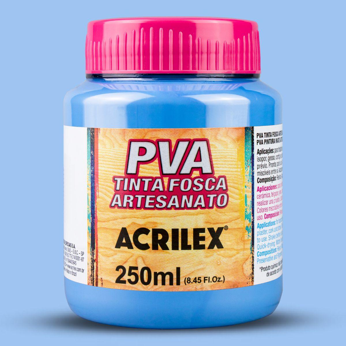 Tinta PVA Acrilex 250ml Artesanato Fosca - Palácio da Arte