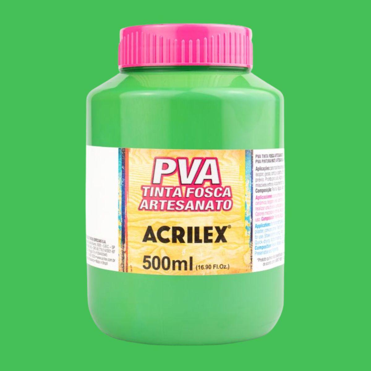 Tinta PVA Acrilex 500ml Artesanato Fosca - Palácio da Arte