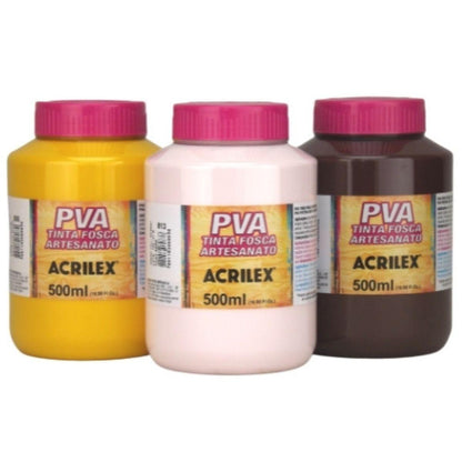 Tinta PVA Acrilex 500ml Artesanato Fosca - Palácio da Arte