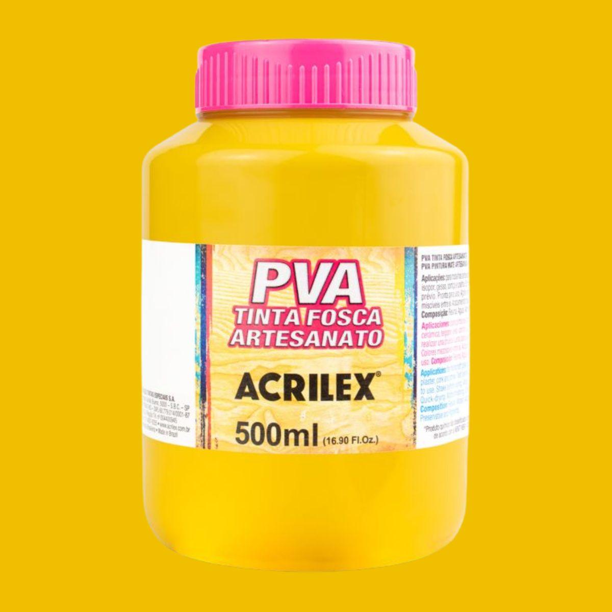 Tinta PVA Acrilex 500ml Artesanato Fosca - Palácio da Arte