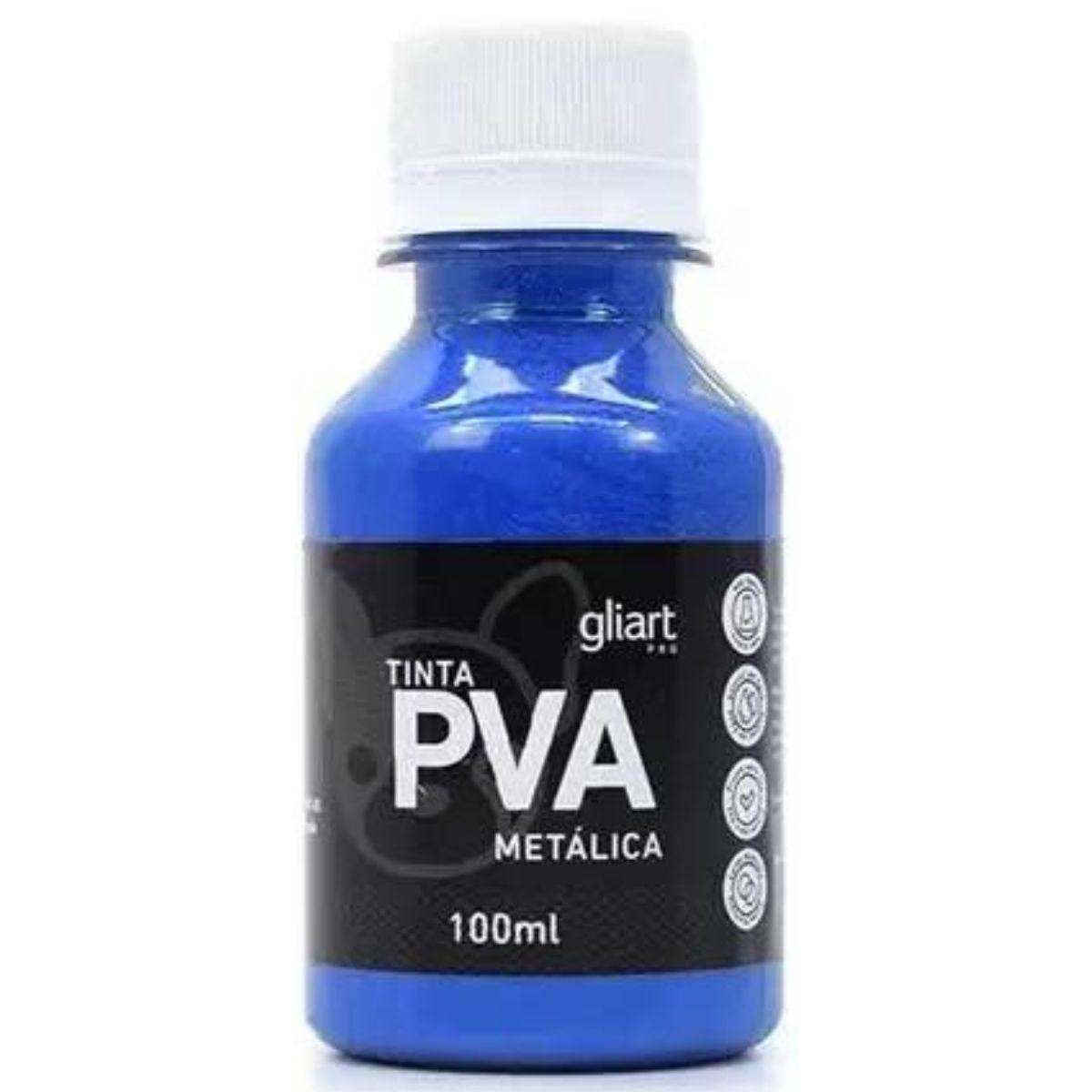 Tinta PVA Metálica Gliart 100ml Grupo I - Palácio da Arte